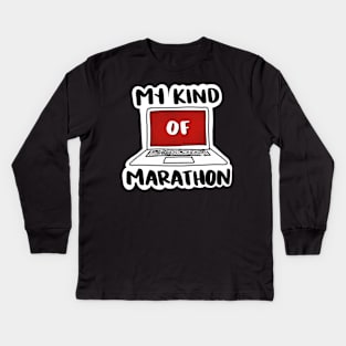 My Kind of Marathon Kids Long Sleeve T-Shirt